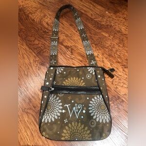 Thirty One - Brown Bag with Floral Design - Retired